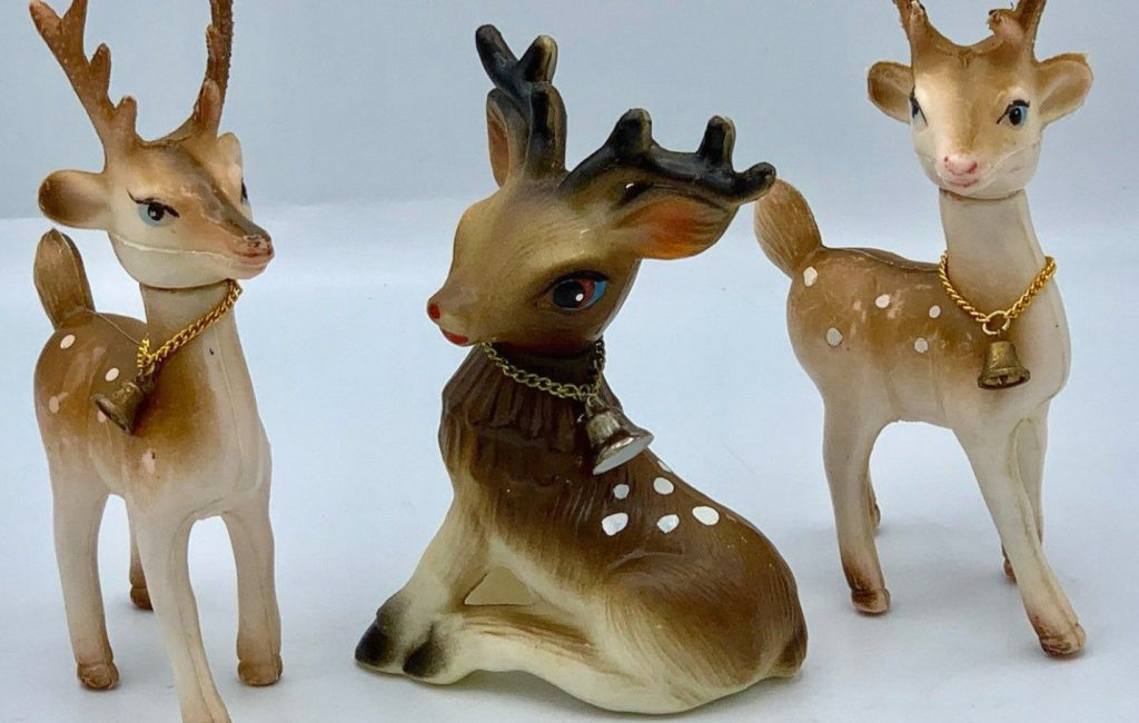 plastic christmas reindeer