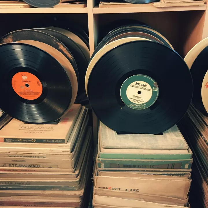 Vintage vinyl records